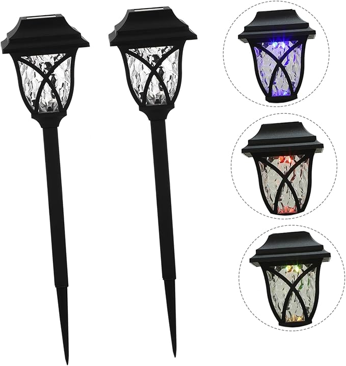 Homoyoyo 4pcs Solar Led Lawn Lights Elegant Outdoor Garden Solar Light Set for Decoration for Patios Yards and Festivals