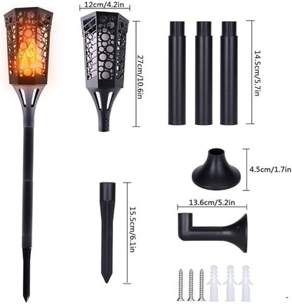 Ulalaza Solar Outdoor Lights 99 LED Flickering Flames Torch Light Waterproof Landscape Ligh Auto On/Off Path Lights