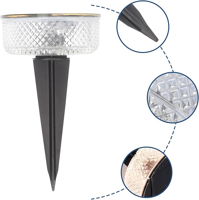 Outdoor Waterproof Warm White LED Pathway Yard Lights Solar Garden Lighting for Patio Lawn Garden