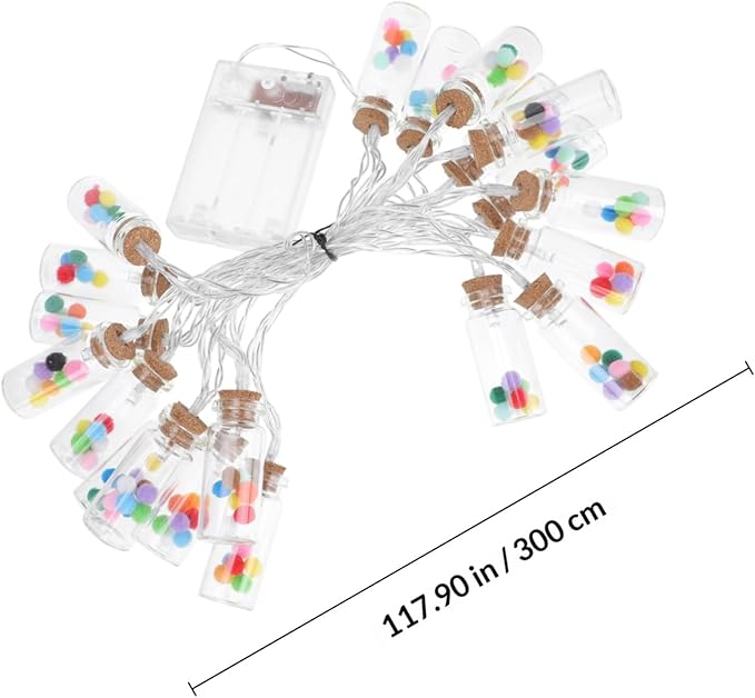 1pc Creative Wish Bottle String Light Led Colorful Decorative Lamp for Indoor and Outdoor Scene Decor Battery | Lumora