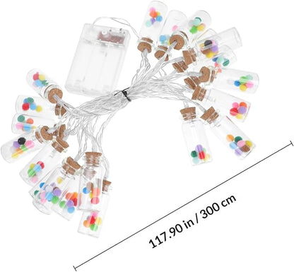 1pc Creative Wish Bottle String Light Led Colorful Decorative Lamp for Indoor and Outdoor Scene Decor Battery Operated Easy to Install Unique Egg Design