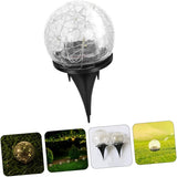 Kisangel Solar Cracked Globe Ground Light Warm Yellow Outdoor Garden Buried Lamp for Pathway Patio Lawn Decor Solar | Lumora