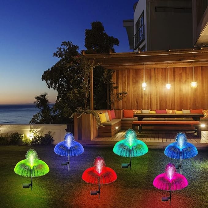 AcaJoe Solar Lights Outdoor 3 Pack 7 Colors Changing Jellyfish Solar Garden Lights Outside Waterproof for Yard Pathway Lawn Festival Wedding Party Decoration