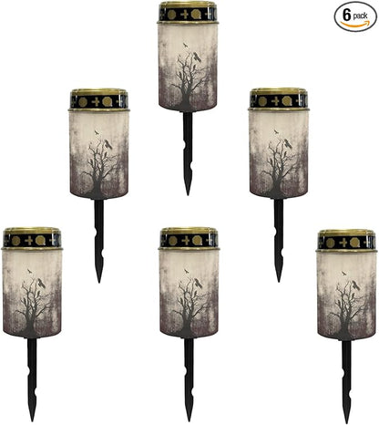 Halloween Branches Solar Garden Lights Outdoor Waterproof Halloween Decor Pathway Lights Solar Powered,Solar Stake Lights for Yard Patio Driveway Lights Outdoor Landscape Lighting