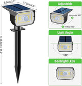 nipify 10 Pack Solar Spot Lights Outdoor Motion Sensor with 3 Modes,Solar Spotlights Outdoor Waterproof 2-in-1 Auto | Lumora