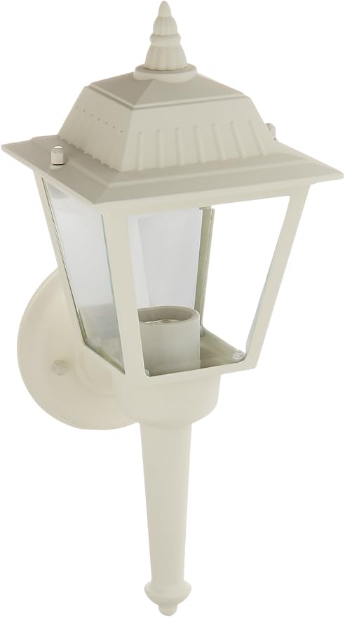Trans Globe Lighting 4005 WH Traditional One Wall Lantern Outdoor-Post-Lights, 14-Inch, White
