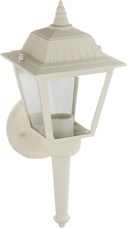 Trans Globe Lighting 4005 WH Traditional One Wall Lantern Outdoor-Post-Lights, 14-Inch, White
