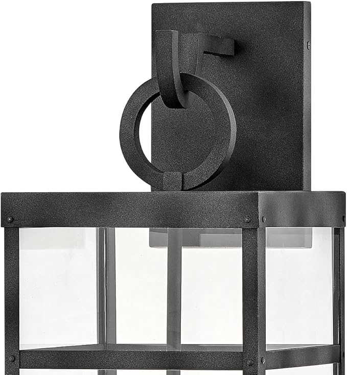 Hinkley Porter Collection One Light Extra Large Outdoor Wall Mount Lantern, Aged Zinc