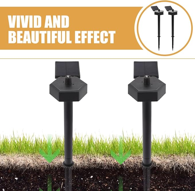 VICASKY 2pcs Solar Garden Pathway Lights Outdoor LED Waterproof Lawn Stake Lamps for Yard and Patio Decorative | Lumora