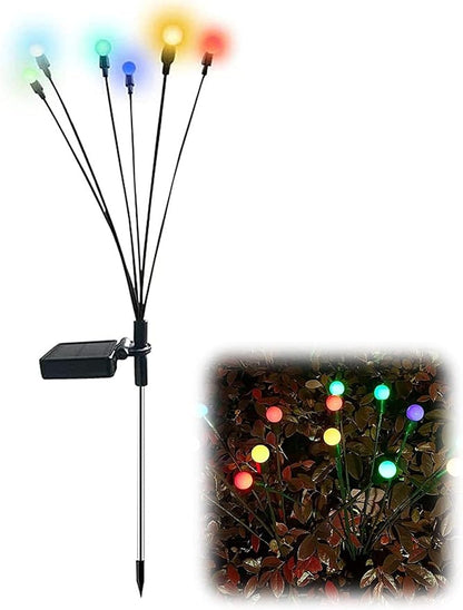 Solar Garden Lights Solar LED String Lights Firefly Solar Lights Outdoor Waterproof Firefly Solar Pathway Lights, Solar Stake Lights Outdoor Garden Decoration Garland Lights Camping Lights Solar Light