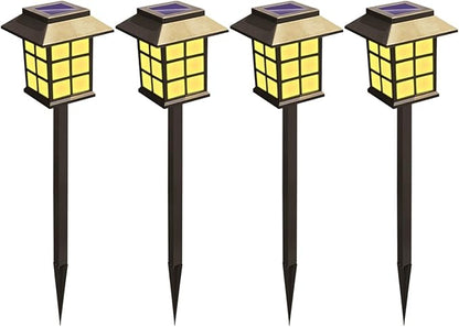 Bright Solar Pathway Lights, Weather-Resistant Solar Lamp Post for Path, Landscaping, and Driveway