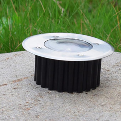 DOITOOL Flat Solar Lights Outdoor Pathway: 4PCS Lights Outdoor Waterproof Solar Ground Lights - Solar Disk Light for Pathway, Yard, Lawn