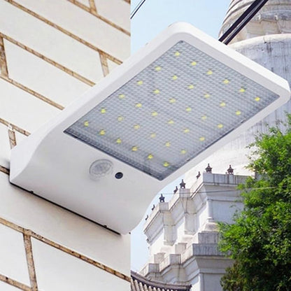 Solar Powered Lights Outdoor, Patio Deck Lights 36 LEDs, Super Bright Outside Waterproof Motion Sensor Lights, Solar Powered Lighting for Yard, Backyard, Pathway & Driveway (White, Wall Sconces Type)
