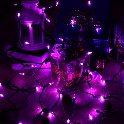 Brizled Purple Valentine Lights, 33ft 100 LED Valentine's Day Lights Outdoor, Connectable Purple String Light 120V UL Certified Christmas Tree Light, Indoor Xmas Light for Xmas Tree Party Home Decor