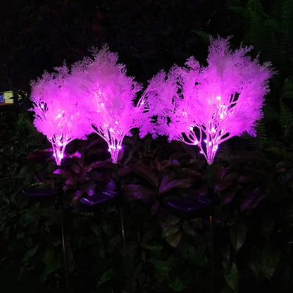 Uonlytech 1pc Solar Garden Lamp Decorative Light for Lawn Pathway and Durable Pink Solar Stick Light for Garden Decor