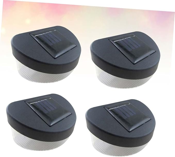 4pcs Solar Fence Lights Led Wall Lamp Outdoor Garden Light for Pathway Porch Garage Street