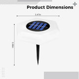 3 Pcs Led Garden Pathway Lights, Solar Outdoor Ground Lights, Hexagon Umbrella Design, Waterproof, Warm White For | Lumora