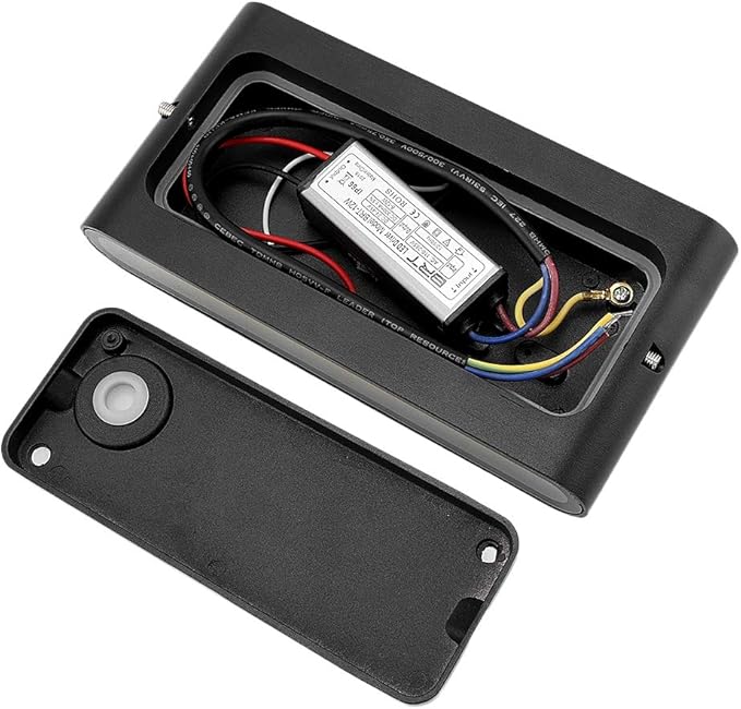 12W LED Wall Lamp Outdoor Square COB Balcony Lighting for Homes Bars Cafes Porches Aluminum Alloy Black | Lumora