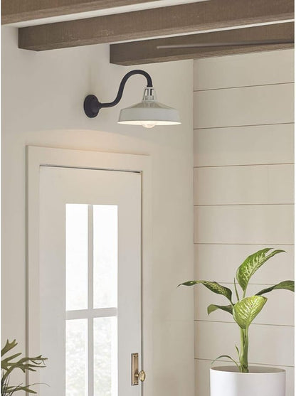 Progress Lighting Cedar Springs Collection 1-Light Farmhouse Outdoor Extra-Large Wall Lantern Light White
