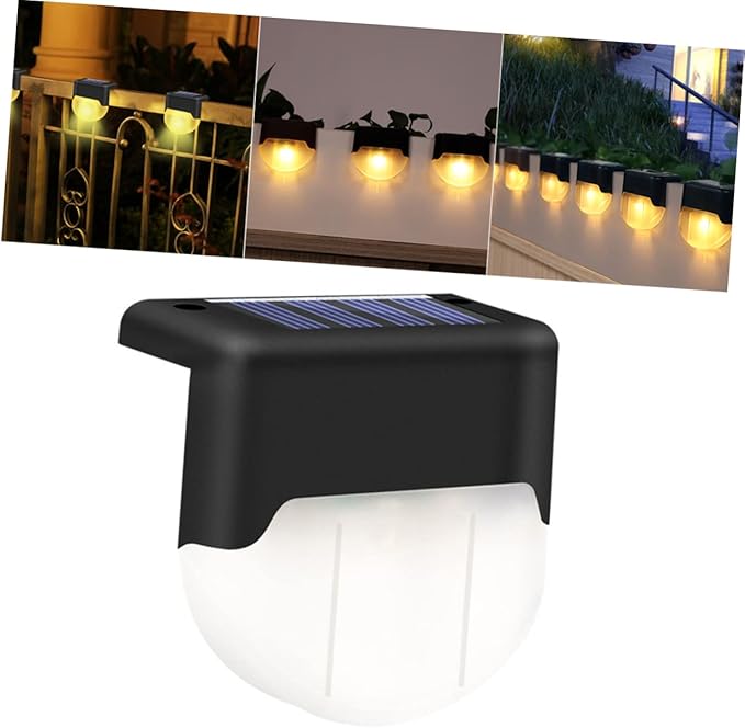 1Pc Solar Outdoor Stair Lamp Warm LED Lighting for Handrails and Fences Easy Installation Weather Resistant Solar | Lumora