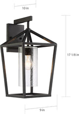 NUVO 60/6593 Hopewell Lighting Fixture, 1Lt Large Lantern, Matte Black - Outdoor Wall Light | Lumora