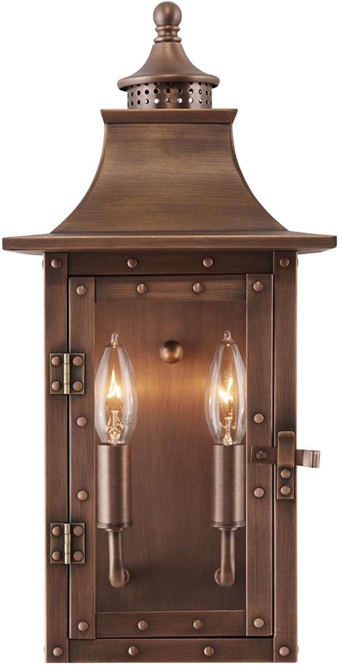 Acclaim 8302CP St. Charles Collection 2-Light Wall Mount Outdoor Light Fixture, Copper Patina (bulb is not included)
