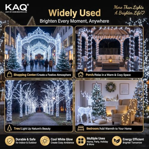 KAQ Connectable 240LED 88Ft String Lights, Christmas Lights Indoor Outdoor