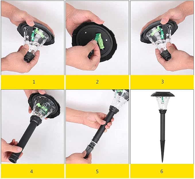 4 Pack Solar Pathway Lights Outdoor Lawn Lights IP65 Waterproof Solar Lights Solar Yard Lights for Garden Patio Yard Landscape Pathway Lawn