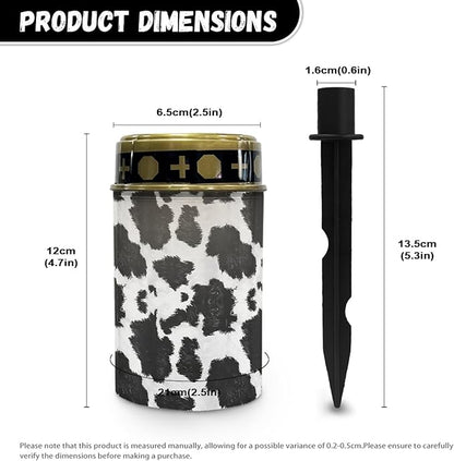 Leopard Cow Solar Lights for Dustproof Grave LED Lamp Eco-Friendly Cemetery Light Memorial Sympathy Gifts Lawn Decorations