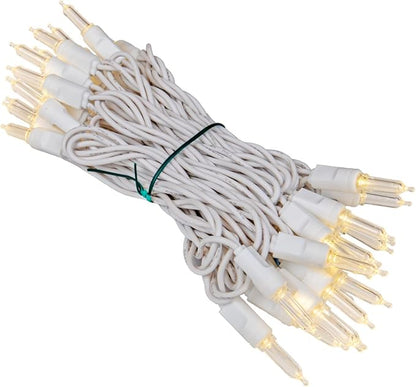 Novelty Lights Vintage Style T5 Warm White LED Christmas Lights, 11.5 Feet White Wire String of 35 Mini Bulbs, UL Listed Indoor/Outdoor Tree Lighting