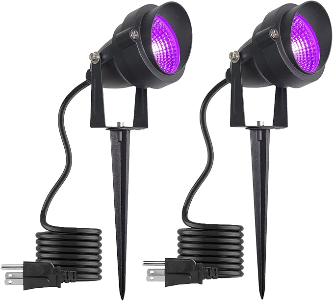 20W Halloween Spotlight Outdoor, Black Light Spotlight, Waterproof IP66 with Purple LED Landscape Lighting, Ideal | Lumora