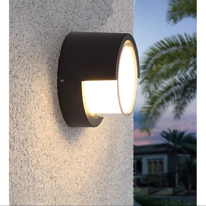 Pathson Outdoor Wall Sconces 8W 3000K LED Lights Waterproof Exterior Sconces Up and Down Lighting for Porch Courtyards Garage Foyer Front Door(Warm Light)