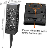6Pcs Hollow Out Solar Lawn Lights Outdoor Garden Solar Light with Ground Plug for Landscape Lighting Warm White | Lumora