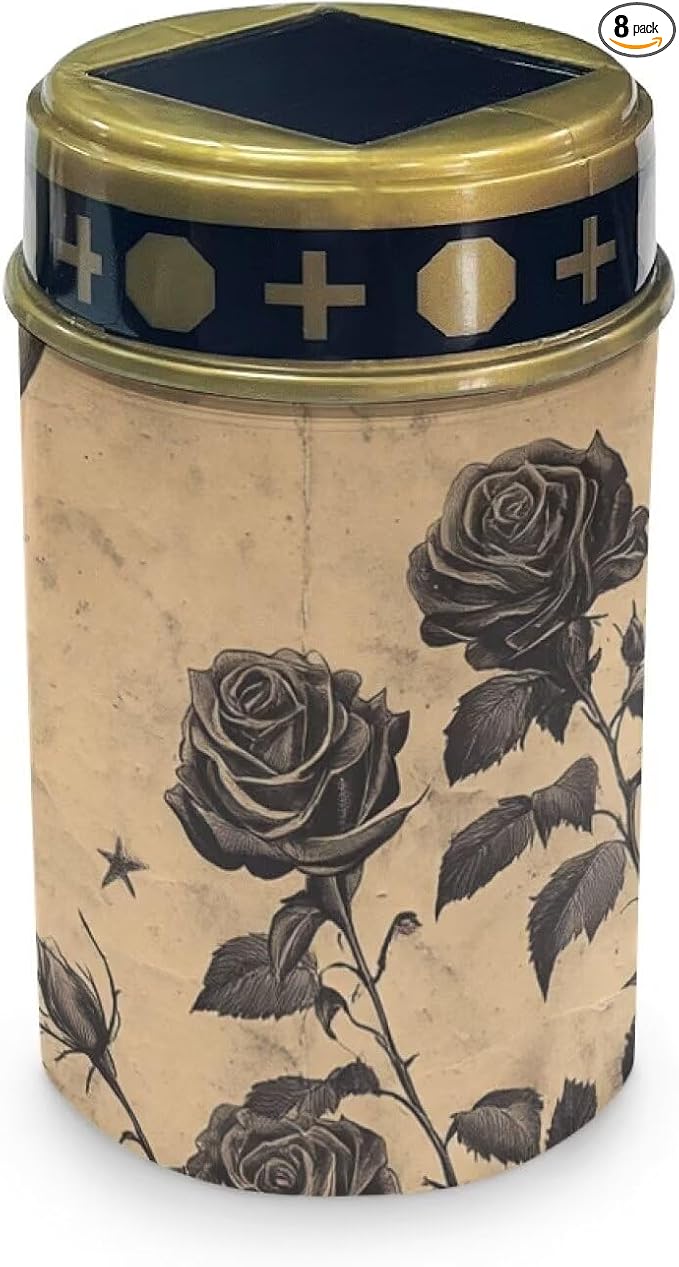 HUGS IDEA Retro Rose Cemetery Lights for Grave Vintage Solar-Powered Grave Lights Memorial Decor Waterproof Solar | Lumora