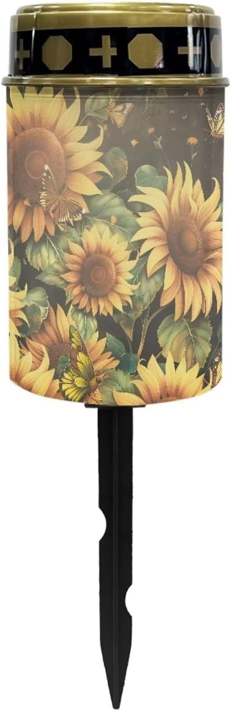 Sunflower Solar Outdoor Lights Garden Decor Solar Lights Cemetery Decorations for Grave Grave Decorations for Cemetery