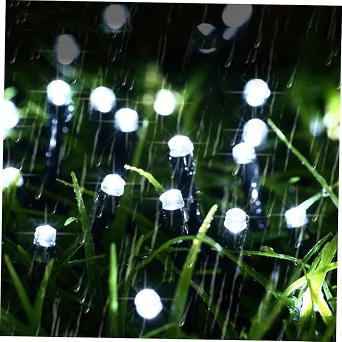 2 Sets Solar LED String Lights LEDs Outdoor Garden Patio Decoration with Weather Resistance for Balcony Porch Lighting