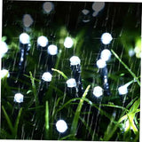 2 Sets Solar LED String Lights LEDs Outdoor Garden Patio Decoration with Weather Resistance for Balcony Porch | Lumora