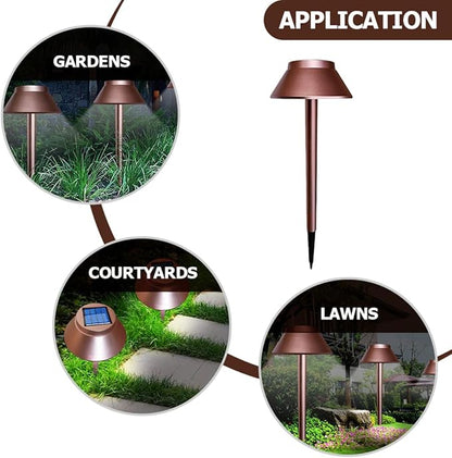 HANABASS Solar Garden Stake Light Outdoor Solar Powered Lawn Pathway Lighting Waterproof for Yard Patio Landscape Decor