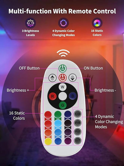 ZUCKEO LED Spot Lights Indoor RGB Up Lights with Remote, 120V 10W Uplighting Indoor Spotlight Plug in, 4.92FT Code Accent Flood Light Color Changing Landscape Lighting for Christmas Halloween(4Pack)