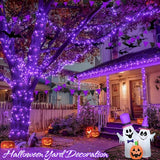 JMEXSUSS 200 LED 66ft Halloween Lights, Purple String Lights Plug in