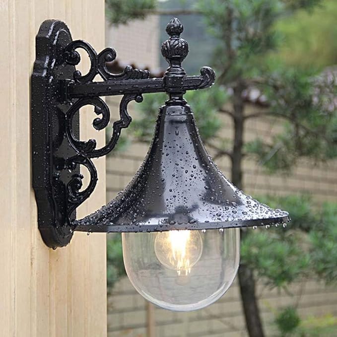 American Outdoor Waterproof Wall Lamp Large Speaker e 27 Exterior IP 44 Villa Gate Alumiexpression Artistique M Sconce Rainproof Garden Porch Front Door Stair Courtyard Outside
