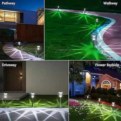 6 Pack Solar Pathway Lights Outdoor – Waterproof Warm White LED Landscape Lighting for Yard, Garden, Driveway, Walkway, Patio, Lawn, Path