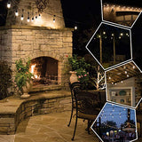 Enbrighten Classic Outdoor String Lights, 36ft, 18 Bulbs, White Light Only