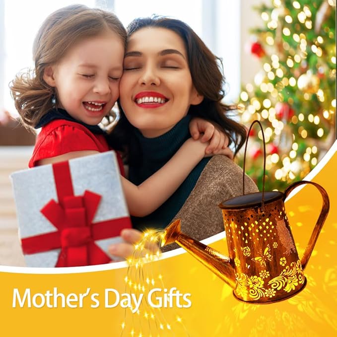 Solar Watering Can Lights, Unique Gardening Owl Gifts for Christmas Mom Women Grandma Birthday, Waterproof Large | Lumora
