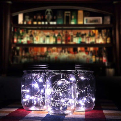 Solar Mason Jar Lantern Light, 3 Pack 20 Led String Starry Hanging Lamp, Fairy Firefly Lights Kit for Patio Garden Wedding Table Decor with Mason Jar & Hanger