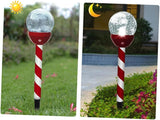 Solar Panel Lights Cracked Glass Effect Led Christmas Outdoor Garden Pathway Decorations | Lumora