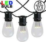 37.5 Foot S14 LED Edison Outdoor String Lights - Commercial Grade String Lights - Backyard Garden Gazebo – Cafe | Lumora