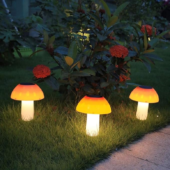 Solar Mushroom Lights Outdoor Ground LED Landscape Lights Light Sensor Light, Waterproof Solar Lights for | Lumora