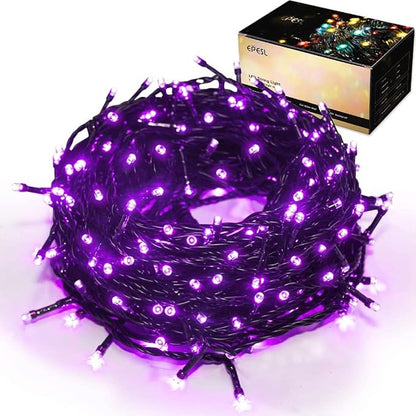Christmas String Lights Purple - 25m/82ft 220 LEDs 8 Modes Memory Function End-to-End Extendable Plug in Waterproof Inside/Outside Fairy Tree Lights for Patio Home Indoor Outdoor Halloween Decorations