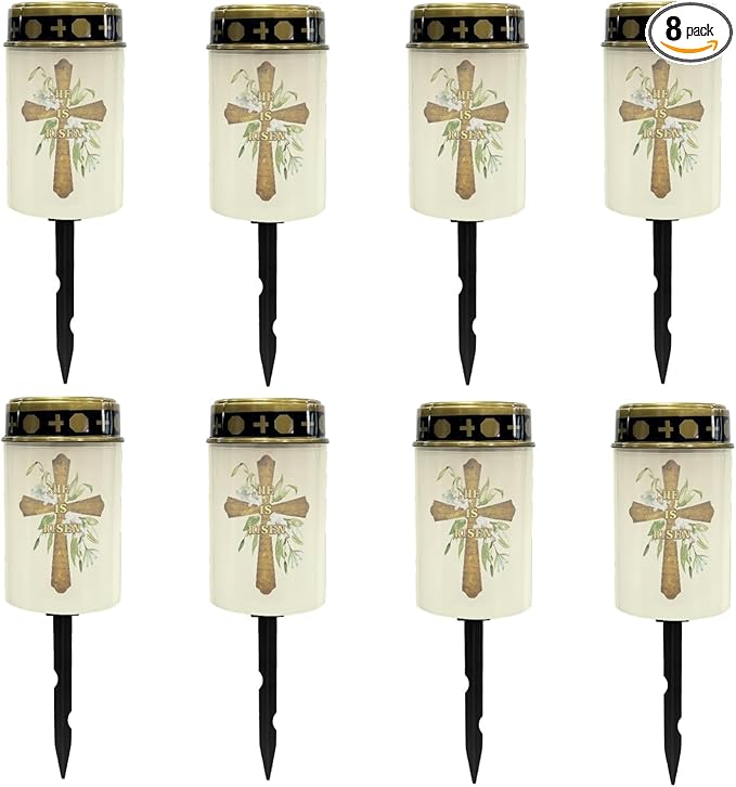 Cross Solar Outdoor Lights Solar Stake Lights Waterproof Landscape Lighting,Solar Garden Lights Decoration for Walkway Yard Patio Pathway Driveway Fairy Lights